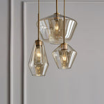 Arclinea Pendant Light in Antique Gold with Glass Shade