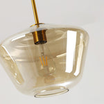 Arclinea Pendant Light in Antique Gold with Glass Shade