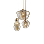 Arclinea Pendant Light in Antique Gold with Glass Shade