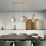 Arclinea Pendant Light in Antique Gold with Glass Shade