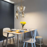 Arclinea Pendant Light in Antique Gold with Glass Shade