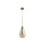 Arclinea Pendant Light in Antique Gold with Glass Shade