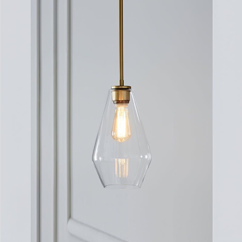 Arclinea Pendant Light in Antique Gold with Glass Shade