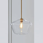 Arclinea Pendant Light in Antique Gold with Glass Shade