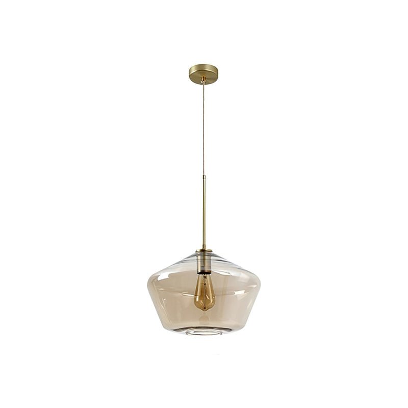 Arclinea Pendant Light in Antique Gold with Glass Shade