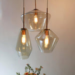 Arclinea Pendant Light in Antique Gold with Glass Shade