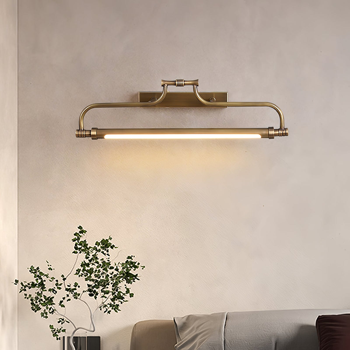 Arclore Gallery LED Wall Sconce in Antique Brass for Art and Vanity Lighting
