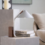 Arclune Modern Walnut Wood Desk Lamp with Aluminum Arc Shade