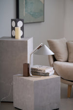 Arclune Modern Walnut Wood Desk Lamp with Aluminum Arc Shade