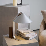 Arclune Modern Walnut Wood Desk Lamp with Aluminum Arc Shade