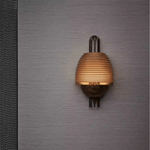 Arclune Ribbed Wall Sconce in Bronze with Amber Glass