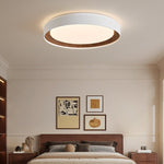 Arco Acrylic Ceiling Light – Modern Minimalist Flush Mount with Walnut Accent