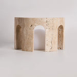 Arco Travertine Table Lamp with Integrated LED
