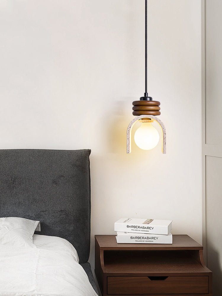 Arcolo Travertine Pendant Light – Sculptural Natural Stone Hanging Lamp