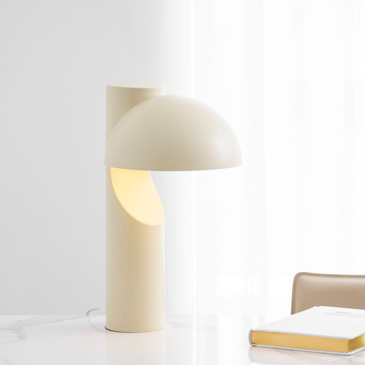 Arcora Minimalist LED Table Lamp with Arched Dome Shade