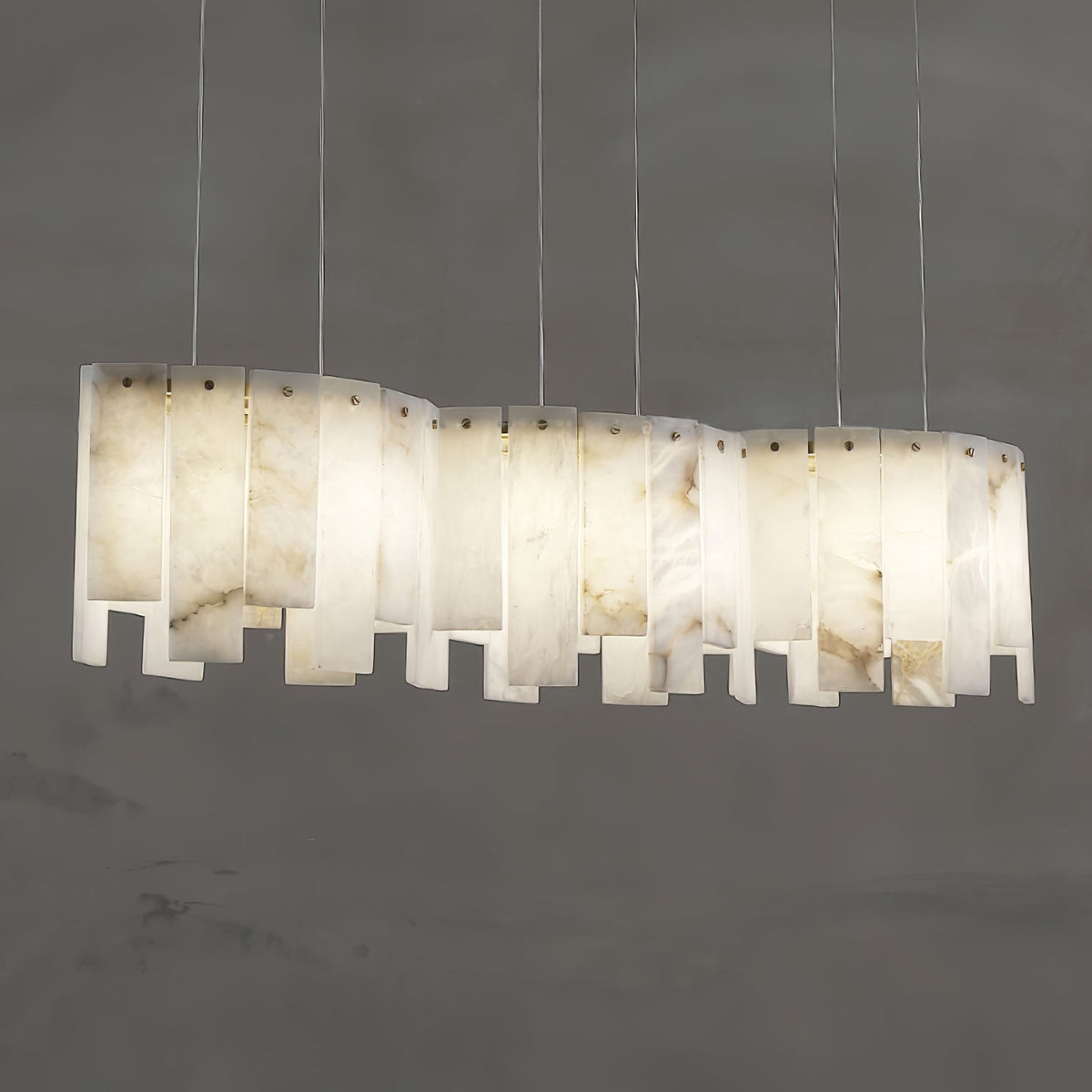Arctora Alabaster Pendant Light – Sculptural Modern Chandelier