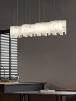 Arctora Alabaster Pendant Light – Sculptural Modern Chandelier