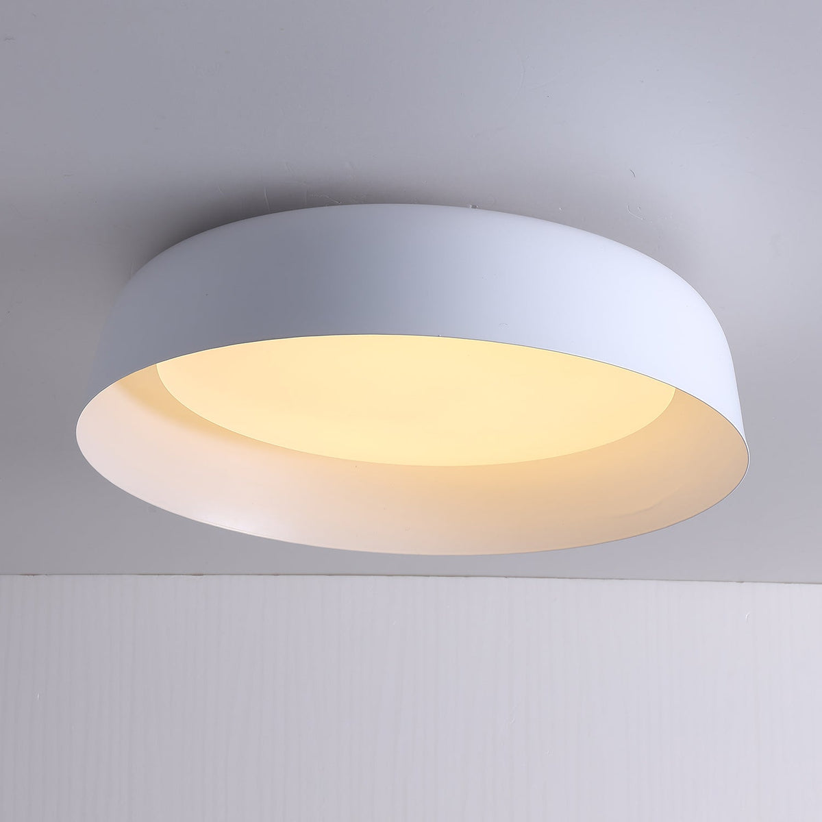 Arcwood LED Flush Mount Ceiling Light in Walnut Wood Grain