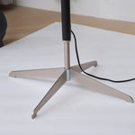 Ardell Modern Floor Lamp with Fabric Shade and Brass Accents