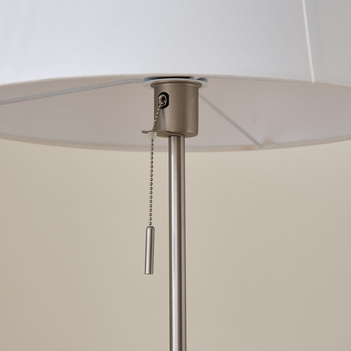 Ardell Modern Floor Lamp with Fabric Shade and Brass Accents