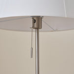Ardell Modern Floor Lamp with Fabric Shade and Brass Accents
