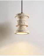 Ardelle Travertine Pendant Light – Natural Stone Sculptural Hanging Lamp