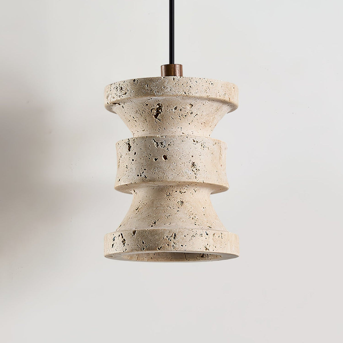 Ardelle Travertine Pendant Light – Natural Stone Sculptural Hanging Lamp