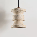Ardelle Travertine Pendant Light – Natural Stone Sculptural Hanging Lamp