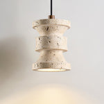 Ardelle Travertine Pendant Light – Natural Stone Sculptural Hanging Lamp