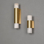 Arden Alabaster Wall Sconce in Brushed Brass