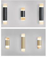 Arden Alabaster Wall Sconce in Brushed Brass