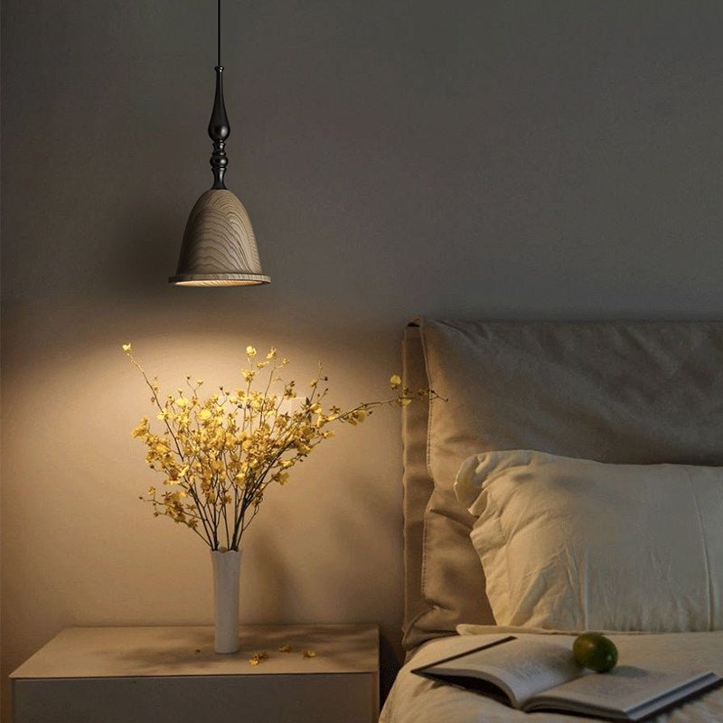 Arden Wood Pendant Light – Handcrafted Modern Hanging Lamp for Dining and Kitchen
