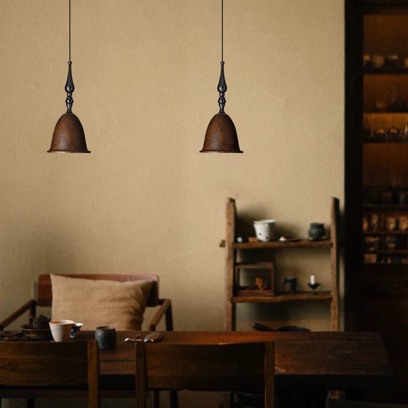 Arden Wood Pendant Light – Handcrafted Modern Hanging Lamp for Dining and Kitchen
