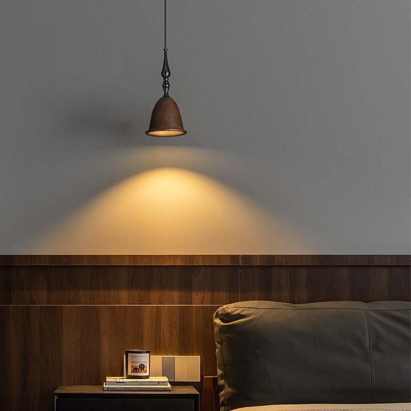Arden Wood Pendant Light – Handcrafted Modern Hanging Lamp for Dining and Kitchen