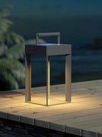 Arden Solar Lantern – Modern Outdoor Table Lamp with Handle