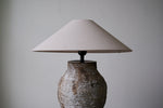 Arden Textured Clay Table Lamp with Linen Shade for Living Room and Bedroom