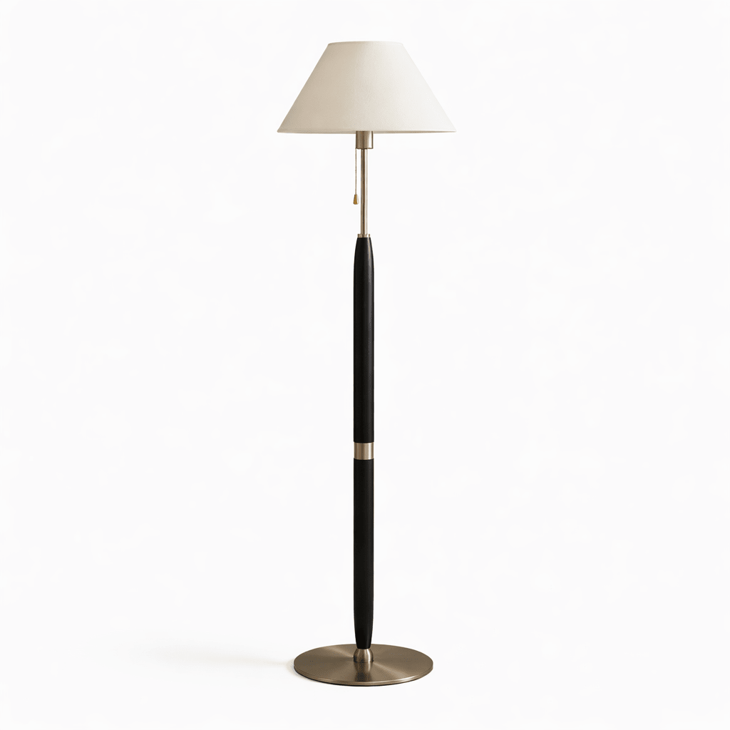 Arden Wood Floor Lamp – Modern Natural Wooden Standing Light for Living Room & Bedroom