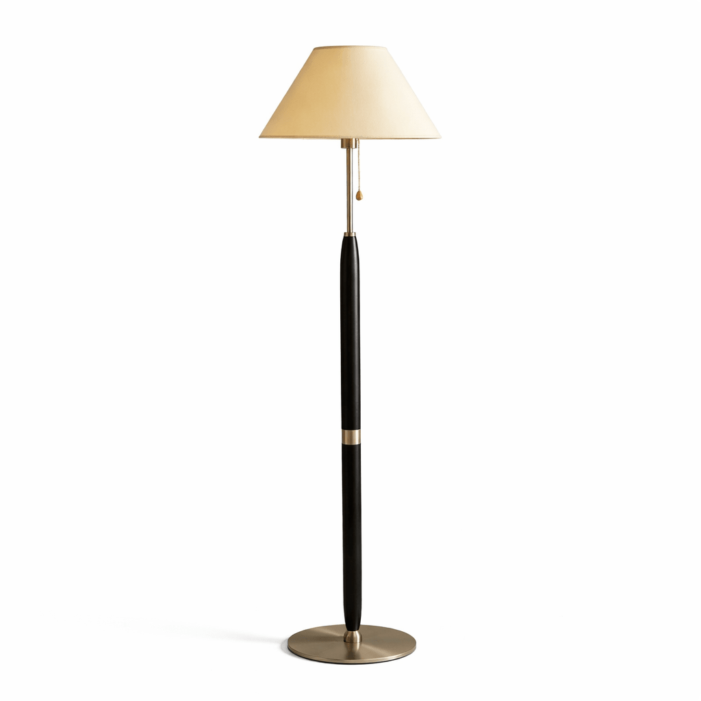 Arden Wood Floor Lamp – Modern Natural Wooden Standing Light for Living Room & Bedroom
