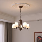 Ardena Classic Chandelier — Bronze & Frosted Glass Pendant Light