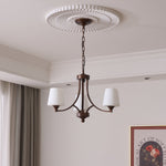 Ardena Classic Chandelier — Bronze & Frosted Glass Pendant Light