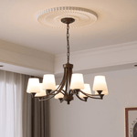 Ardena Classic Chandelier — Bronze & Frosted Glass Pendant Light
