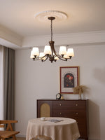 Ardena Classic Chandelier — Bronze & Frosted Glass Pendant Light