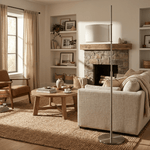 Ardent Linear Floor Lamp – Modern Minimalist Metal & Fabric Standing Light