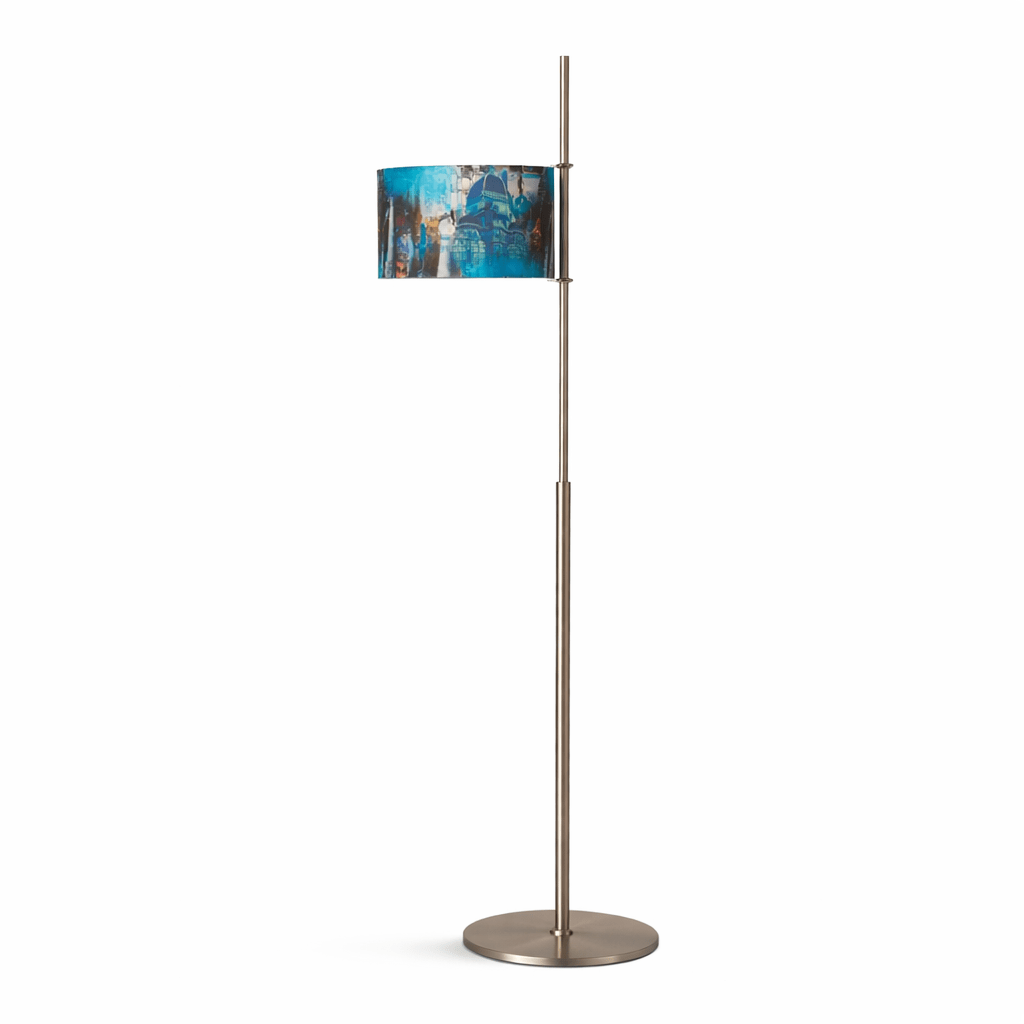 Ardent Linear Floor Lamp – Modern Minimalist Metal & Fabric Standing Light