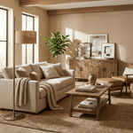 Ardent Linear Floor Lamp – Modern Minimalist Metal & Fabric Standing Light