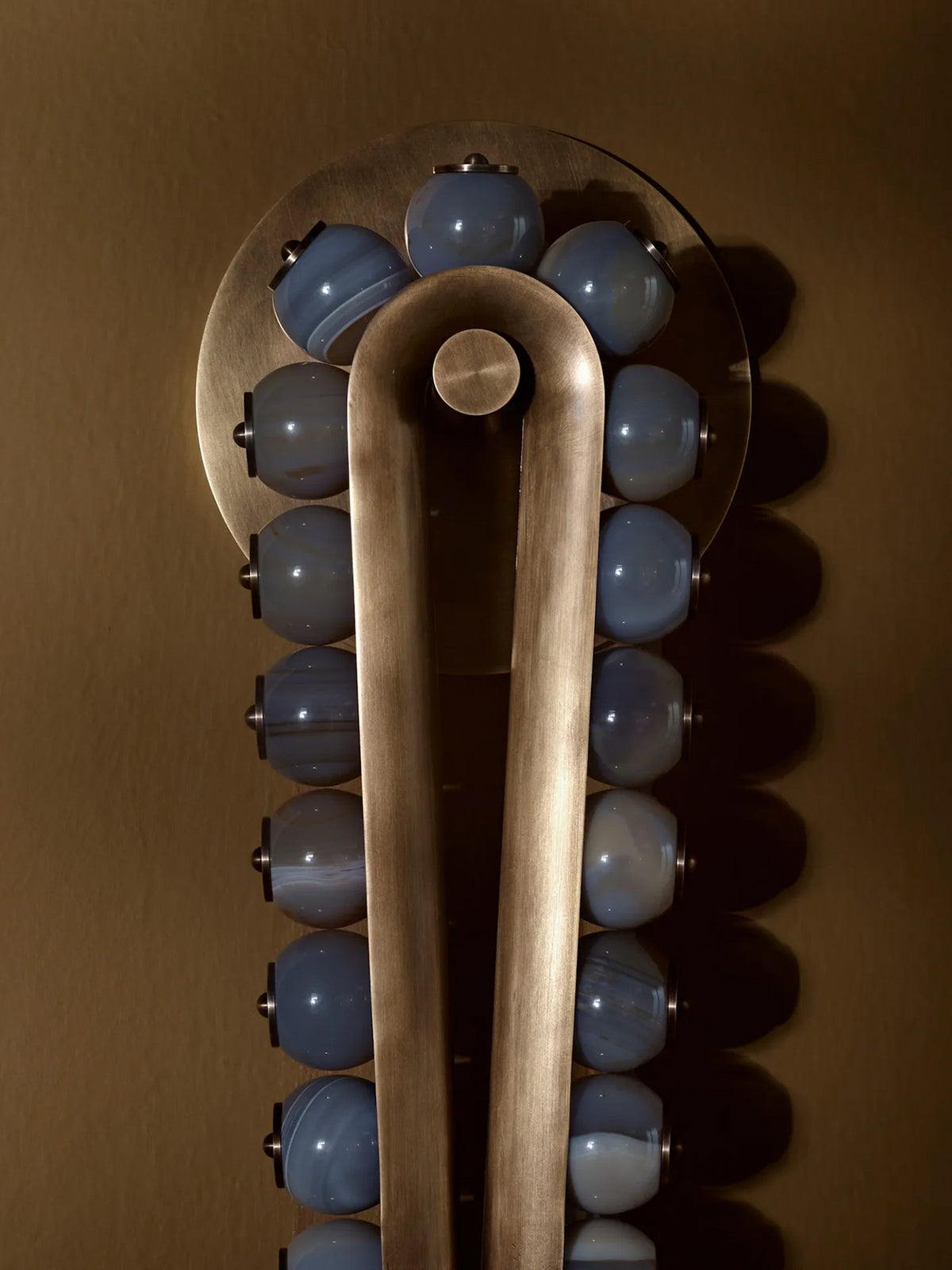Ardora Wall Lamp — Natural Stone & Brass Sculptural Sconce