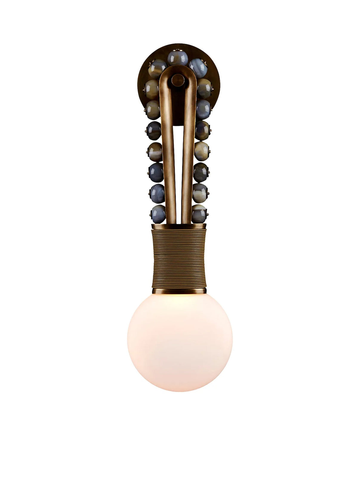 Ardora Wall Lamp — Natural Stone & Brass Sculptural Sconce