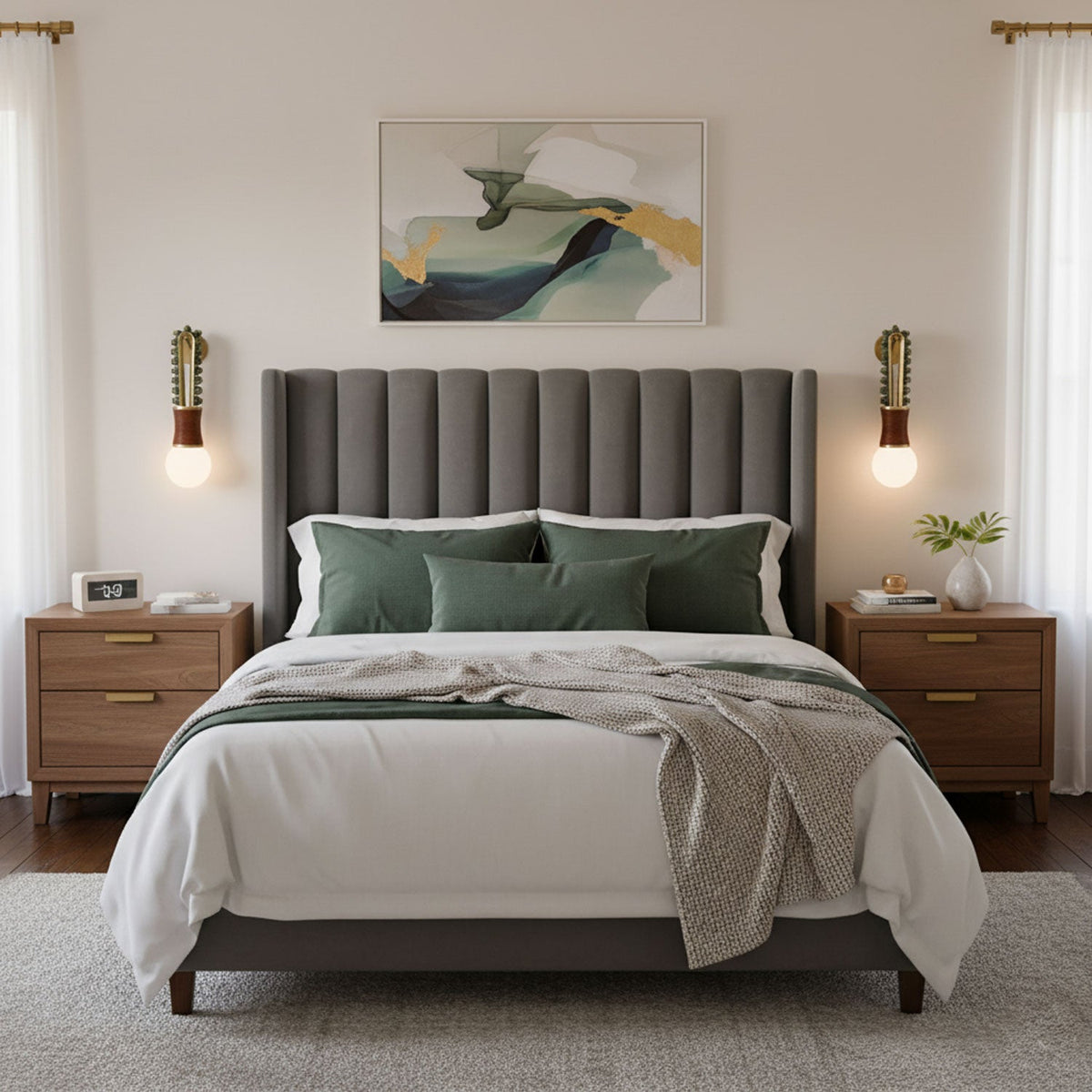 Ardora Wall Lamp — Natural Stone & Brass Sculptural Sconce