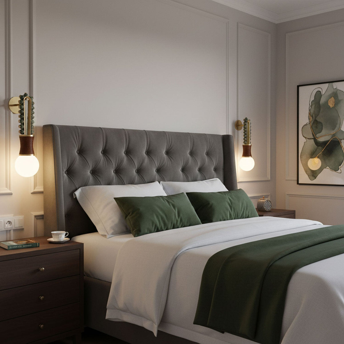 Ardora Wall Lamp — Natural Stone & Brass Sculptural Sconce