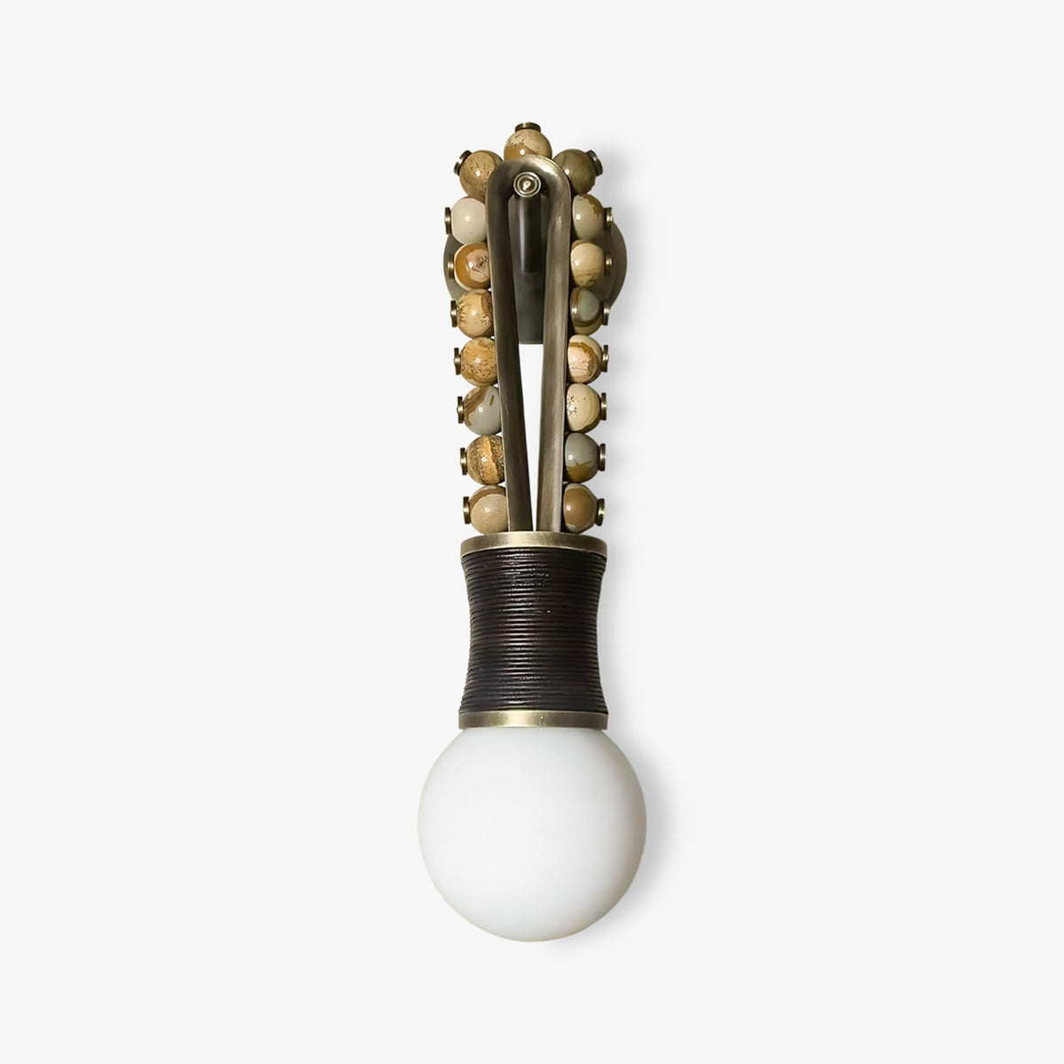 Ardora Wall Lamp — Natural Stone & Brass Sculptural Sconce